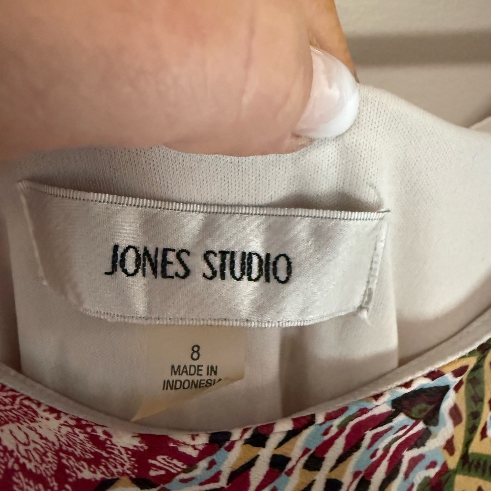 Jones Studio Sleeveless Pink Patchwork Boho Maxi Dress in size 8 - Picture 7 of 12